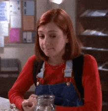 gif of willow from Buffy smiling sheepishly